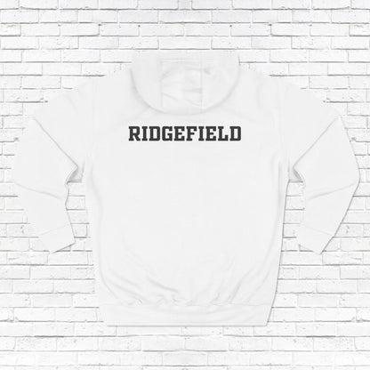 Ridgefield Lacrosse "R" Font Adult Fleece Hoodie (Unisex)