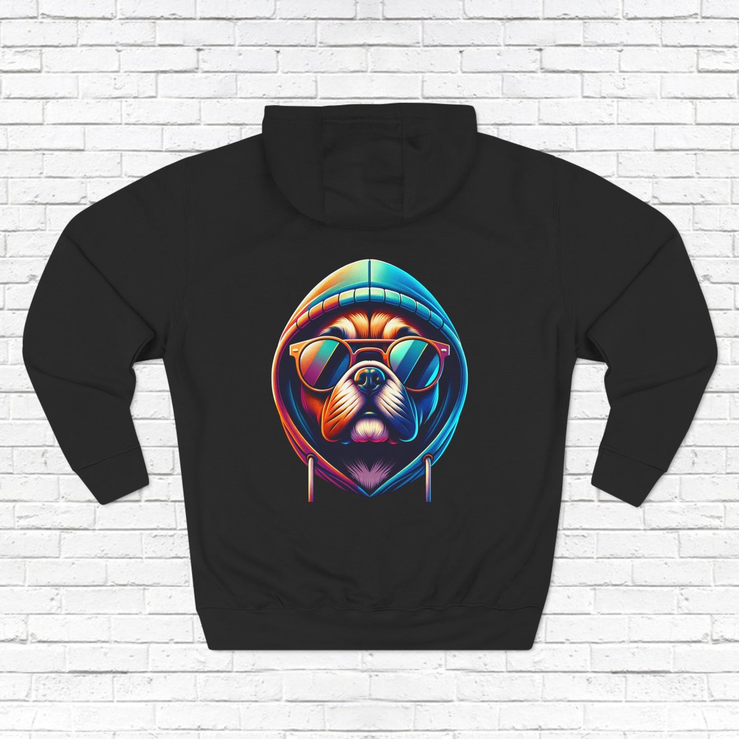 Frenchie Vibes Fleece Hoodie Black