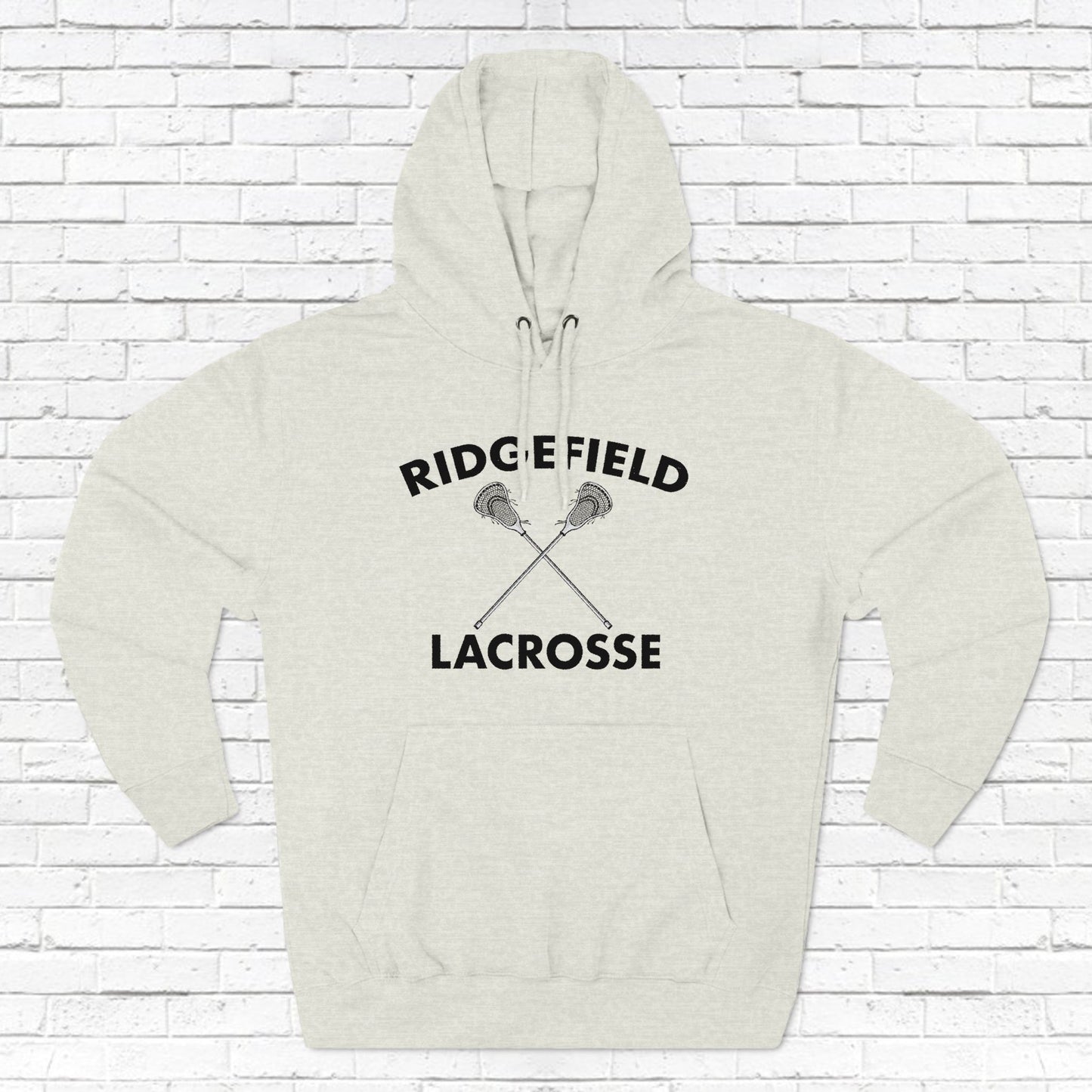 Ridgefield Lacrosse Black Font Adult Fleece Hoodie (Unisex)