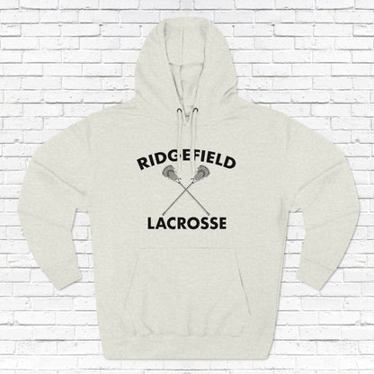 Ridgefield Lacrosse Black Font Adult Fleece Hoodie (Unisex)
