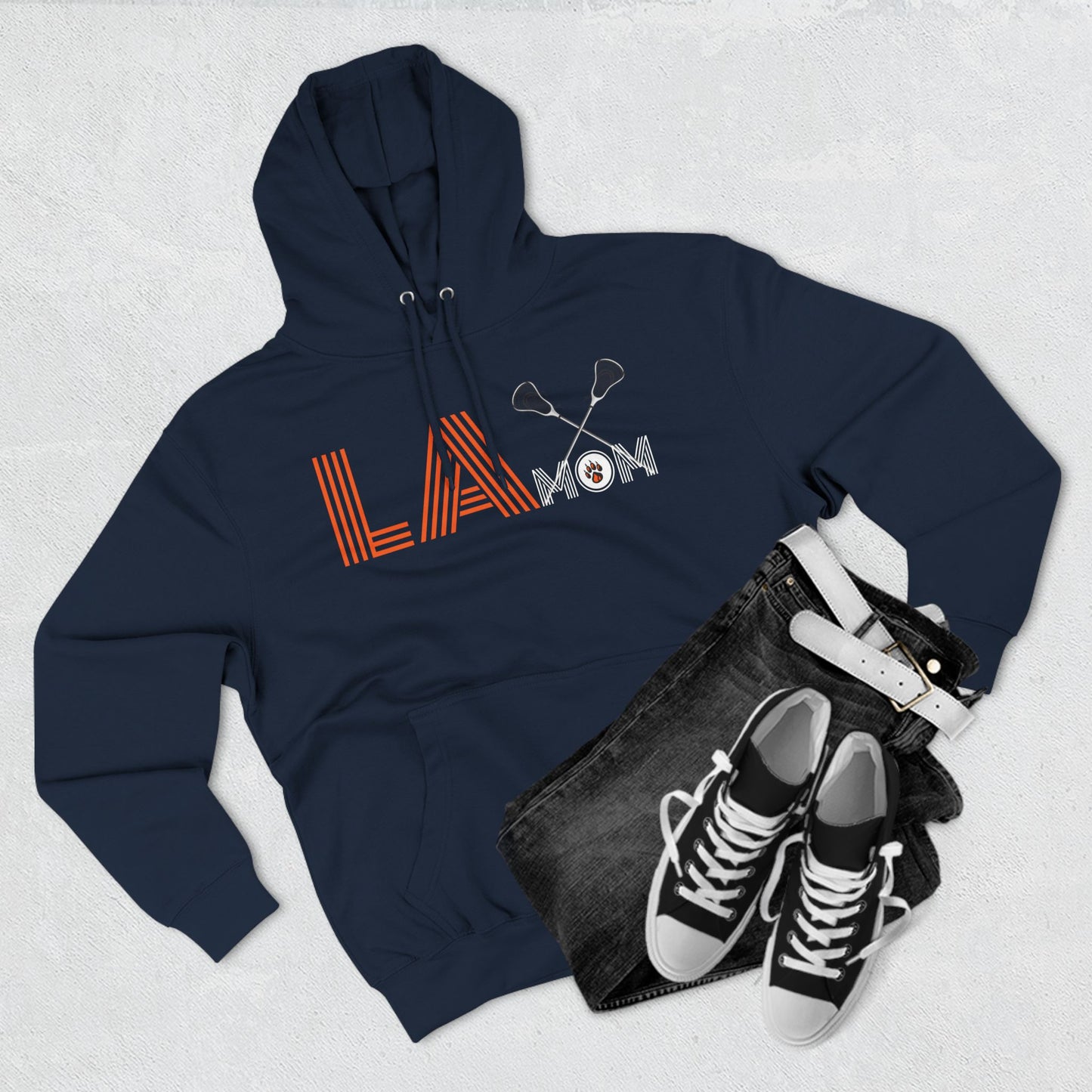 Ridgefield Lacrosse Mom Adult Fleece Hoodie