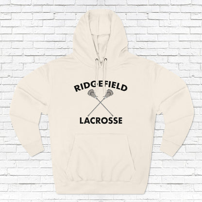 Ridgefield Lacrosse Black Font Adult Fleece Hoodie (Unisex)