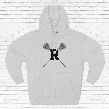 Ridgefield Lacrosse "R" Font Adult Fleece Hoodie (Unisex)