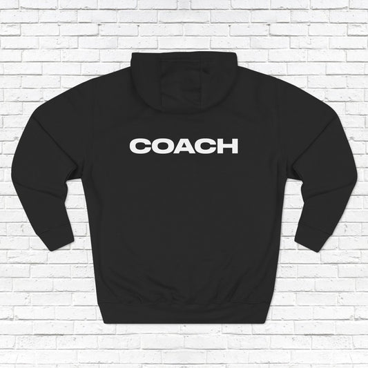 Ridgefield Lacrosse COACH ON BACK Adult Fleece Hoodie (UNISEX)