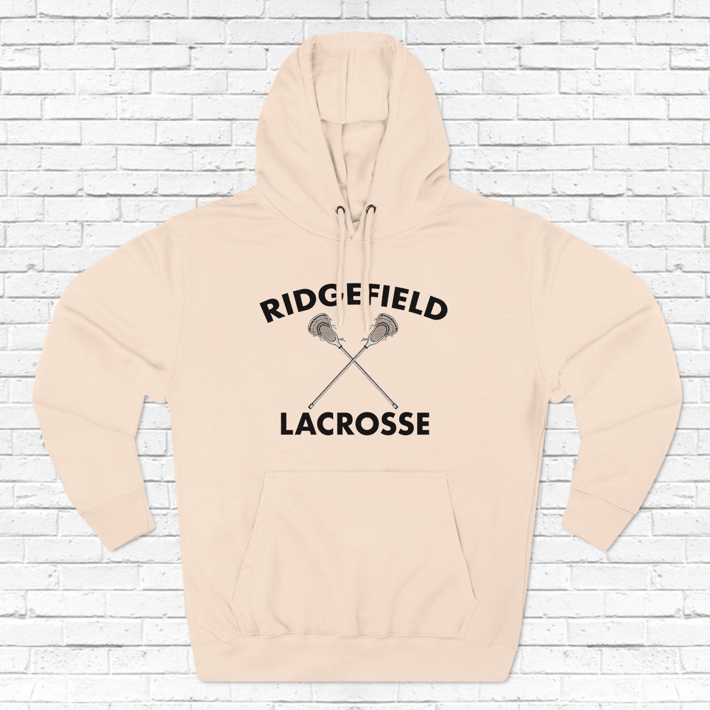 Ridgefield Lacrosse Black Font Adult Fleece Hoodie (Unisex)