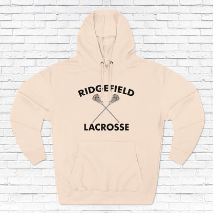 Ridgefield Lacrosse Black Font Adult Fleece Hoodie (Unisex)