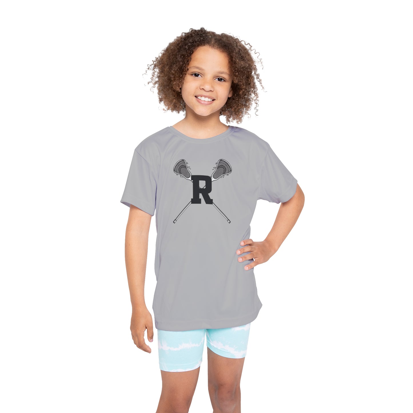Ridgefield Lacrosse "R" Youth Short Sleeve T-Shirt (Grey)