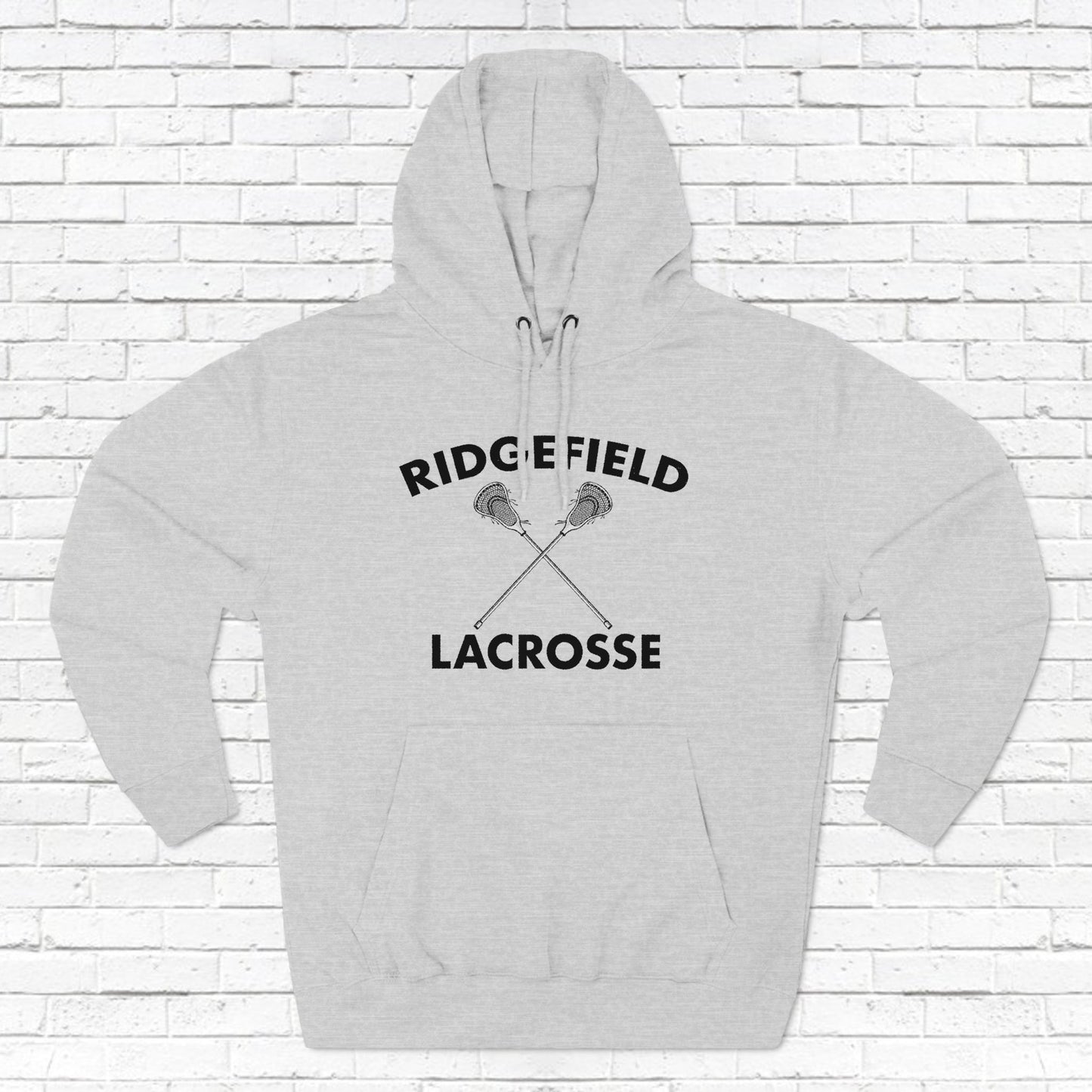 Ridgefield Lacrosse Black Font Adult Fleece Hoodie (Unisex)