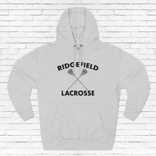 Ridgefield Lacrosse Black Font Adult Fleece Hoodie (Unisex)