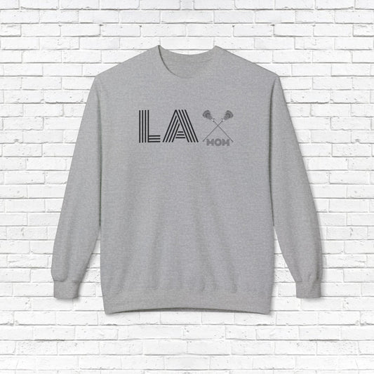 Ridgefield Lacrosse "LAX MOM" Softstyle Adult Fleece Crewneck Sweatshirt (Unisex)