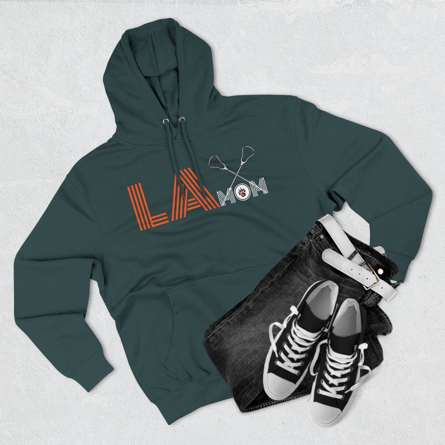 Ridgefield Lacrosse Mom Adult Fleece Hoodie